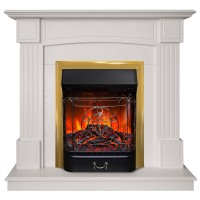 Электрокамин RealFlame Andrea WT с очагом Majestic Lux Brass